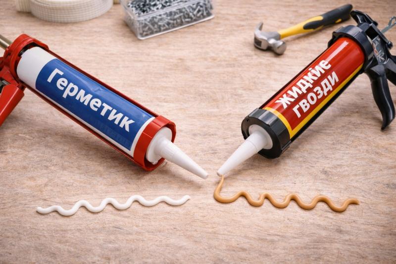 Герметик и жидкие гвозди - в чем разница?