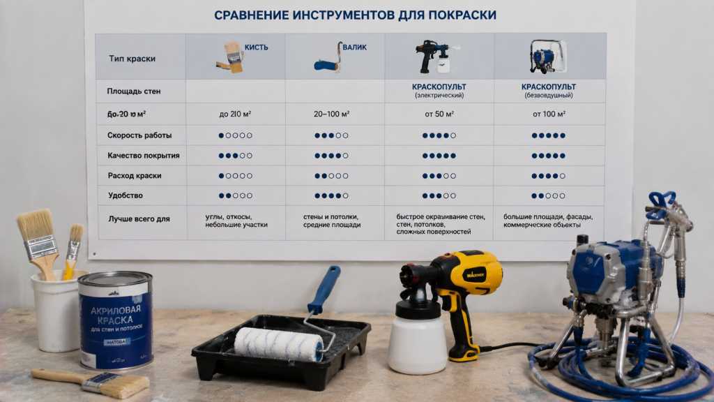 Сравнение инструментов что лучше для разных типов краски и площади стен.jpg