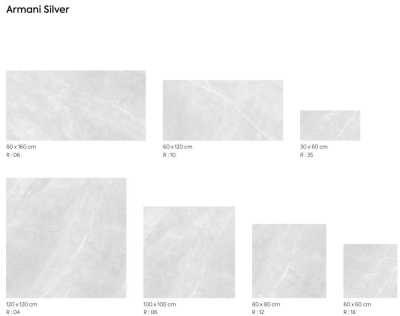 Керамогранит ARMANI SILVER POL 600*600*8,5 мм